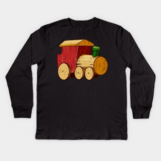 Gnome Train Kids Long Sleeve T-Shirt